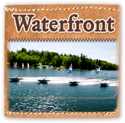 Waterfront and lake program at Camp Laurel in Maine